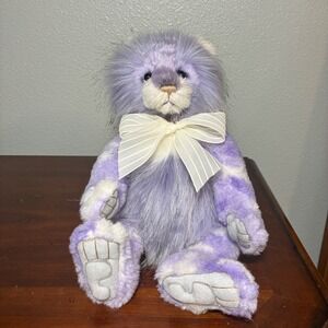Charlie Bears Lisa Purple Marbled Plush Jointed Teddy Bear 2020 14ina